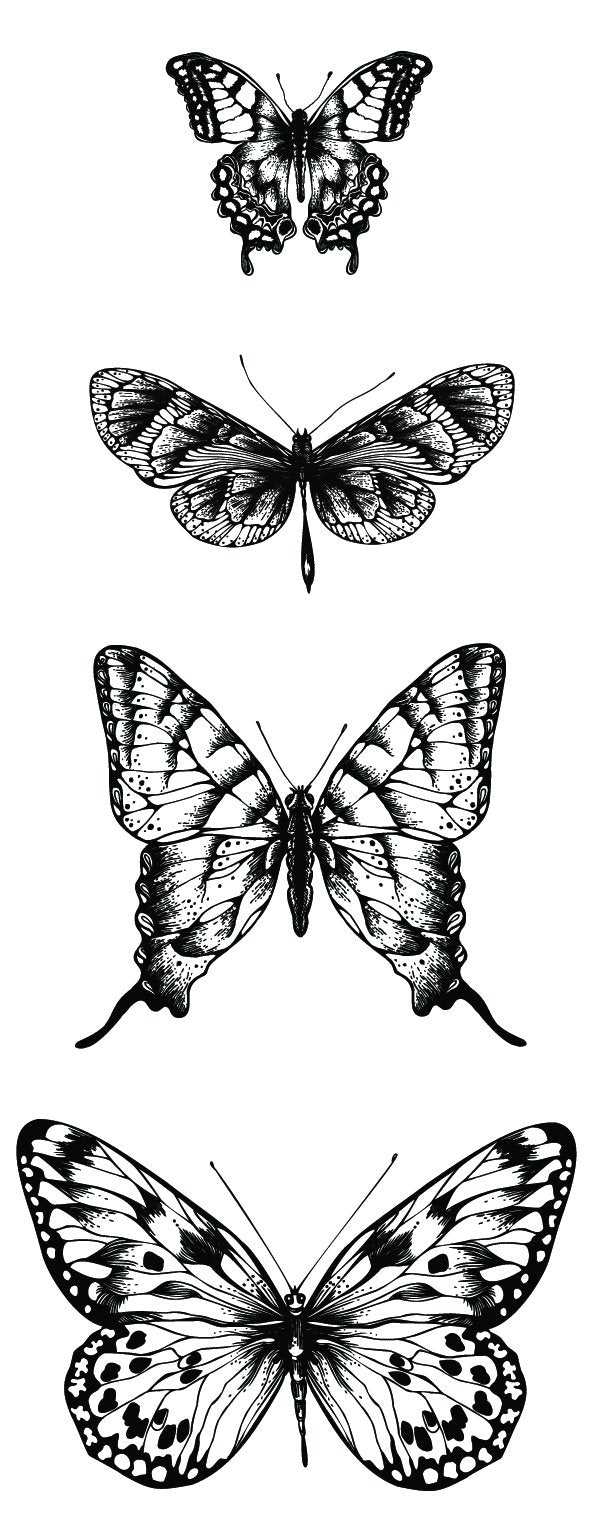 Texture Clear Stamp - Butterflies